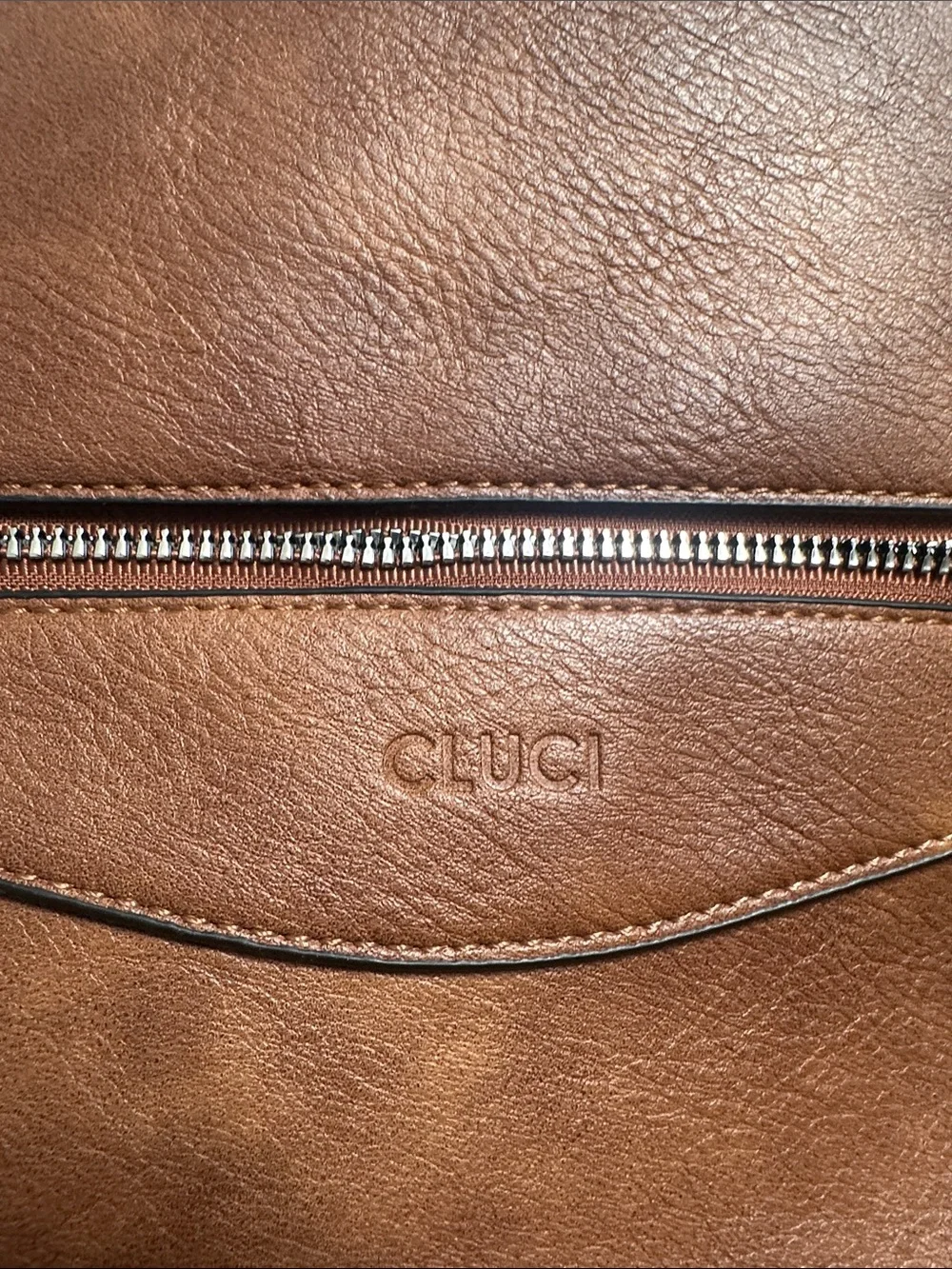 Cluci Brown Faux Leather Mini Backpack Never Used